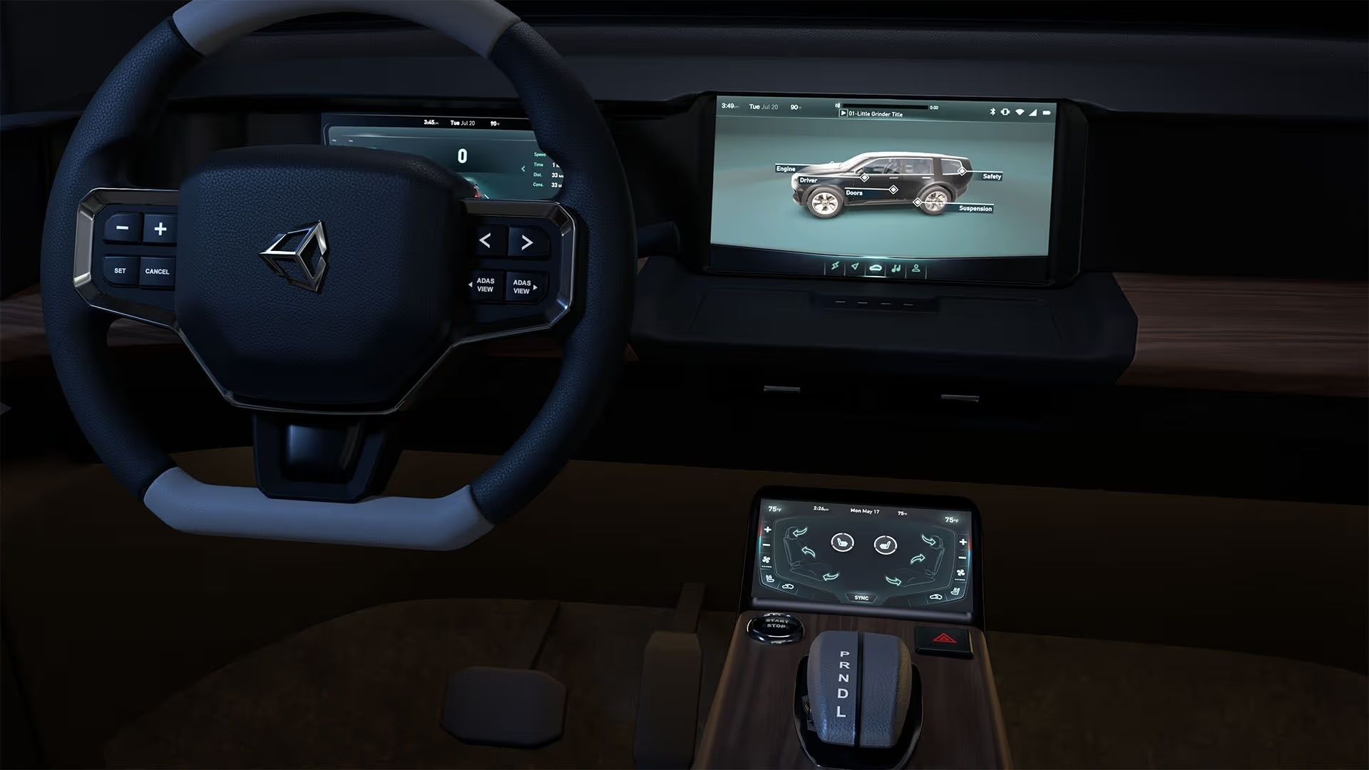 Instrument panel in car