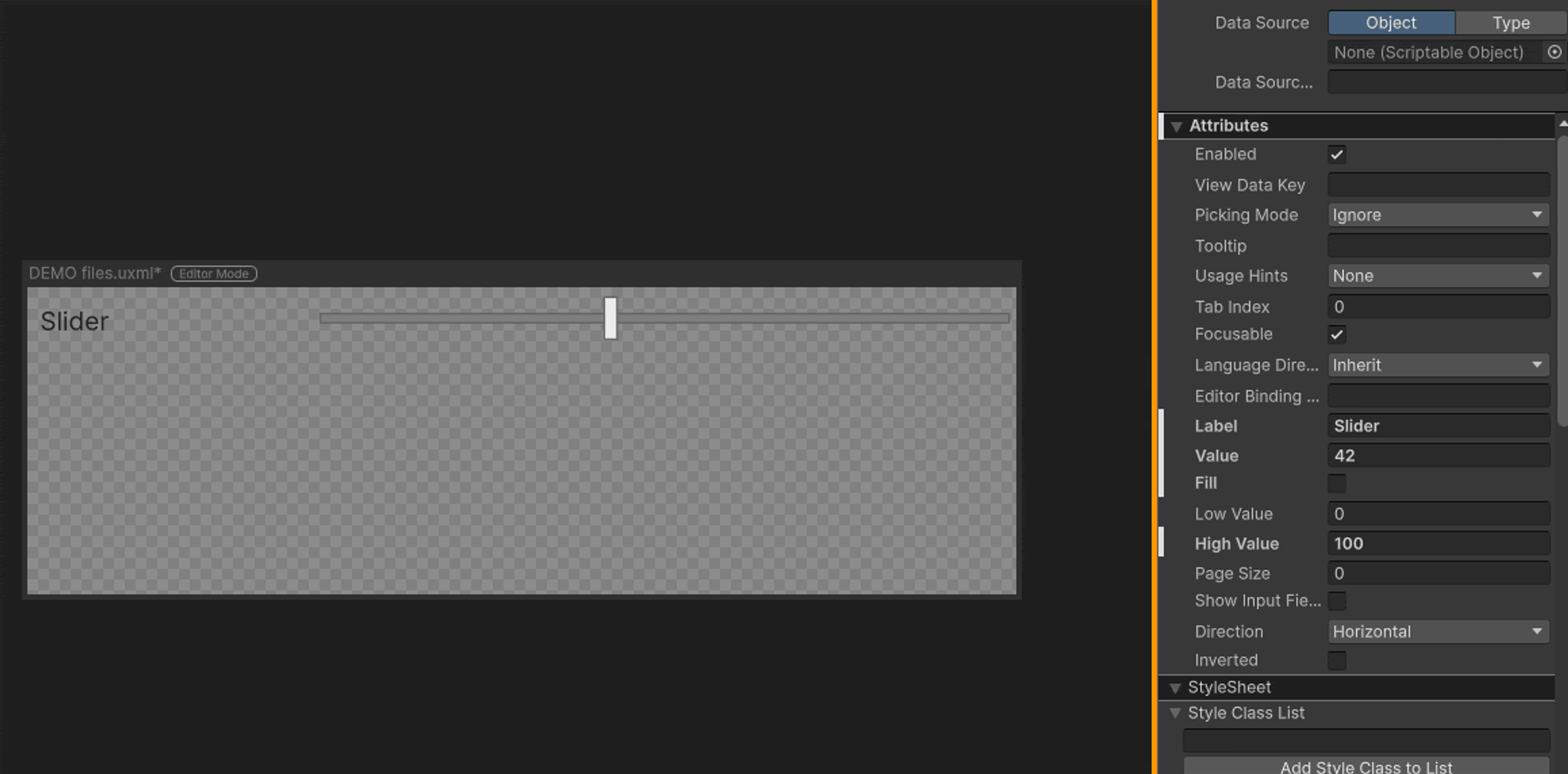 Changing the filled-in area color of a slider