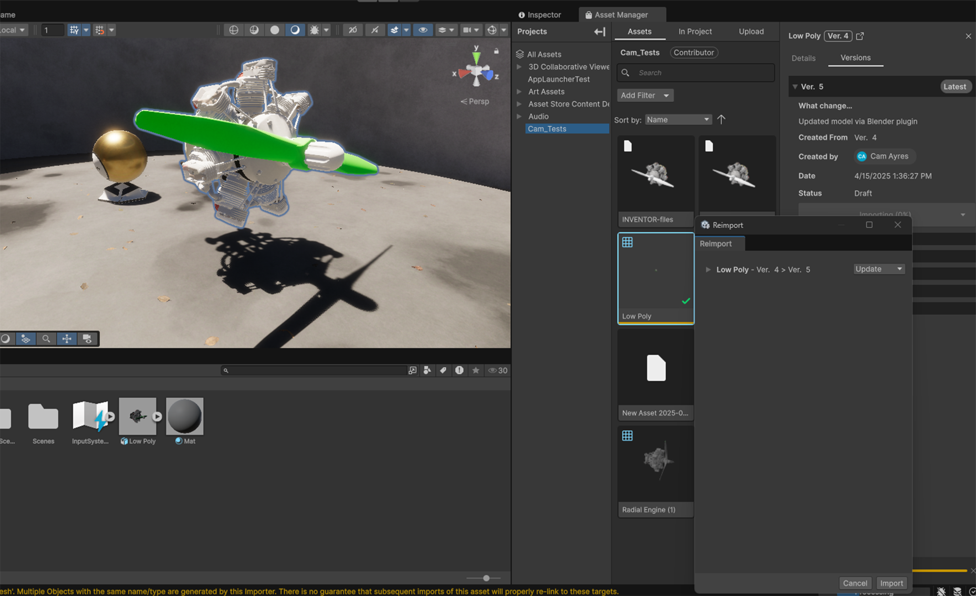 Screenshot of Asset is now up-to-date