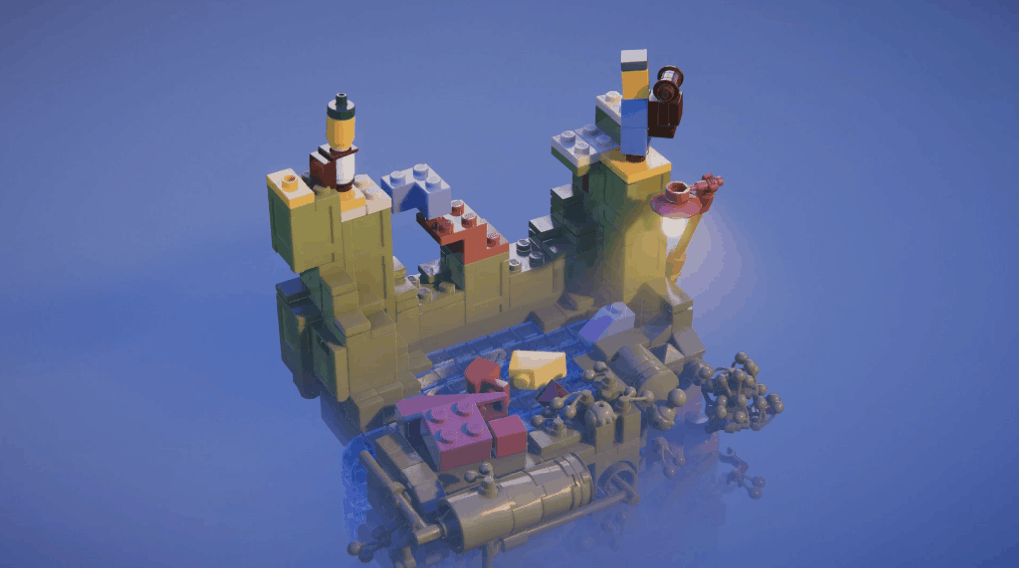 The gameplay elements in LEGO Builder's Journey