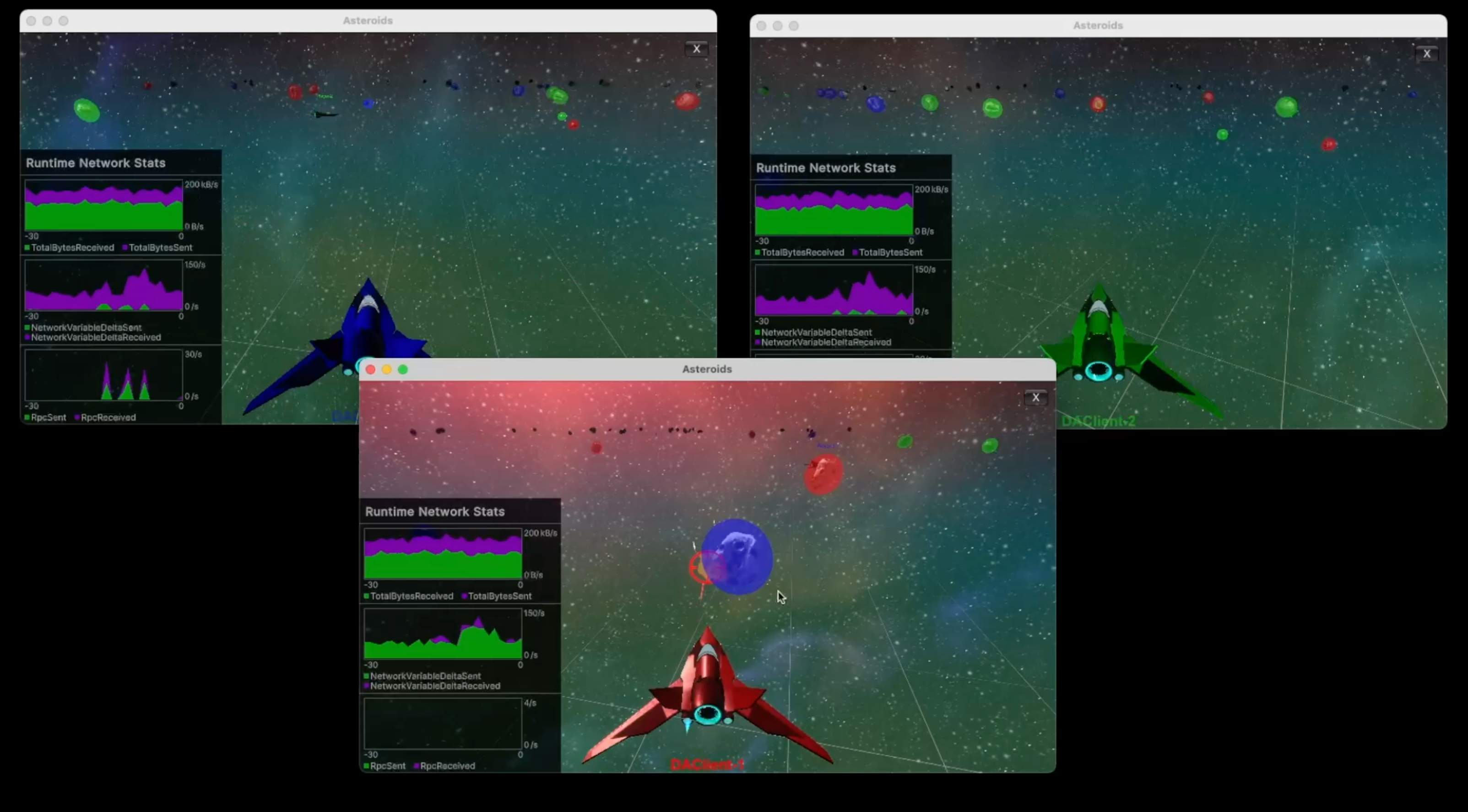 Asteroid sample using Distributed Authority (Beta) in Unity 6