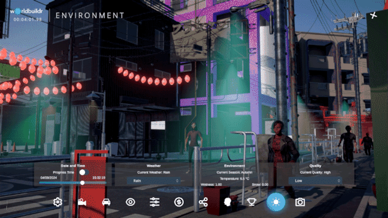 GIF of inside the Worldbuildr application