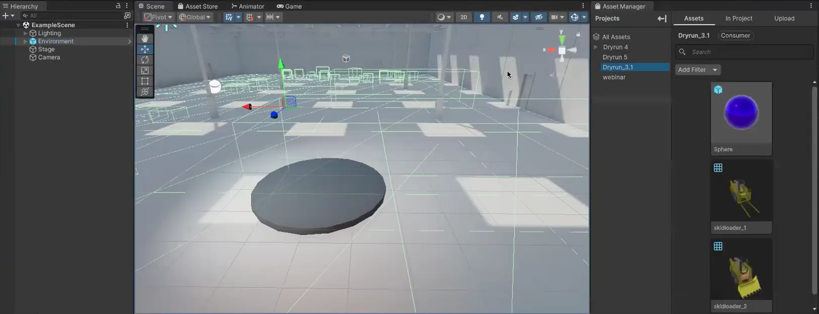 The Unity Asset Manager window in the Editor