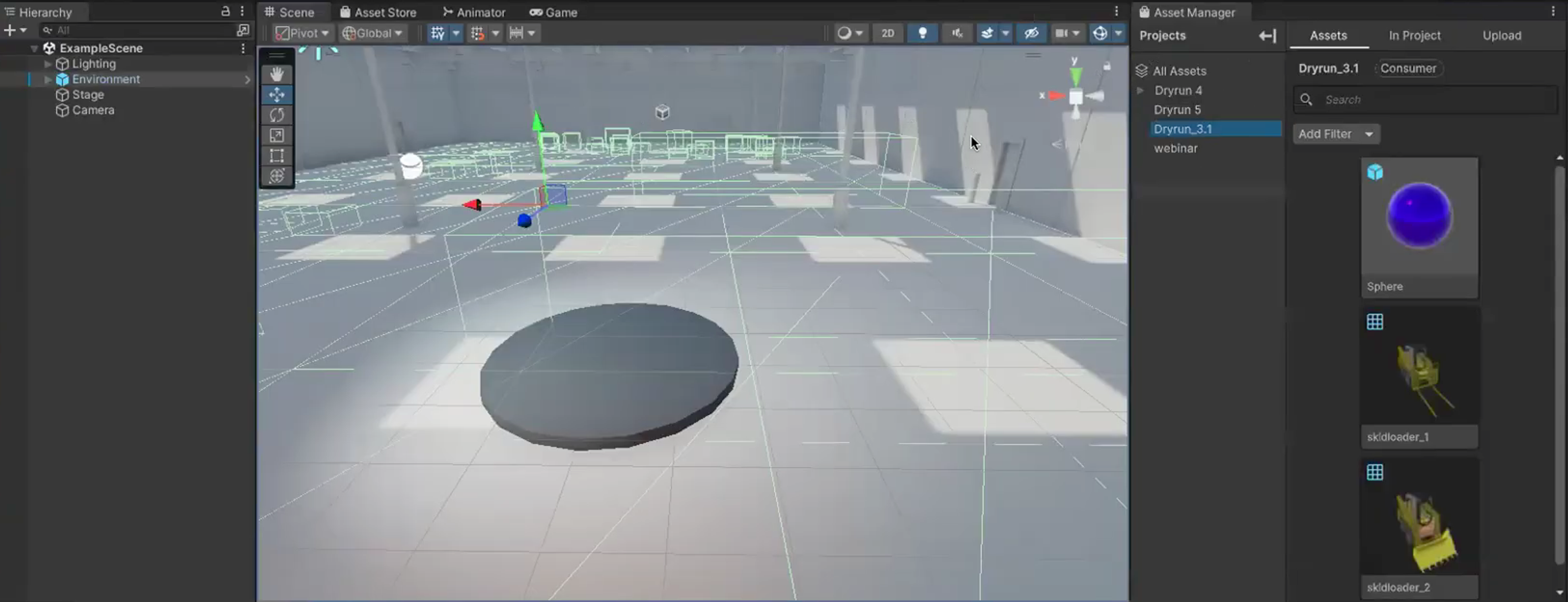 The Unity Asset Manager window in the Editor