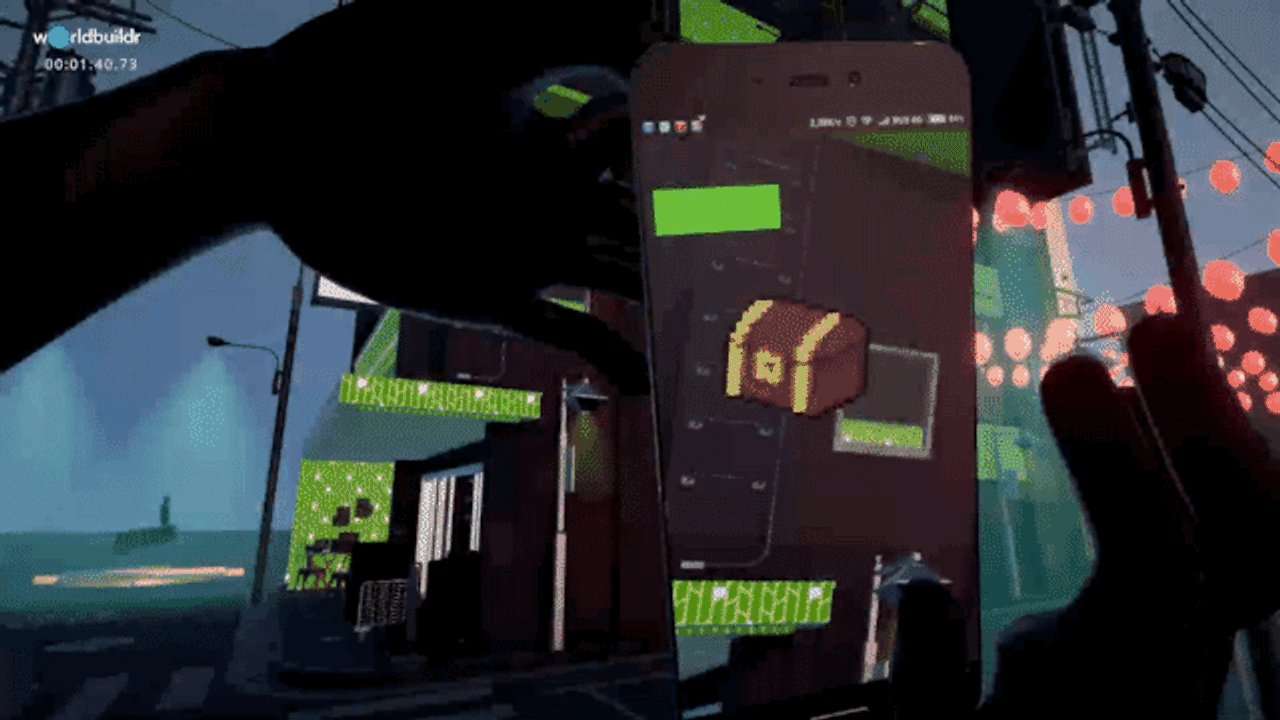 Image of inside the Worldbuildr application