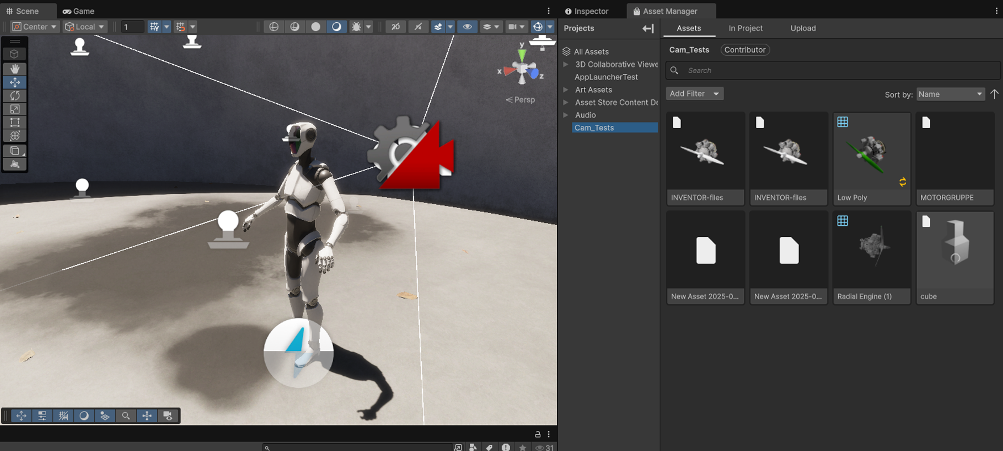 screenshot of Asset in the Editor is outdated