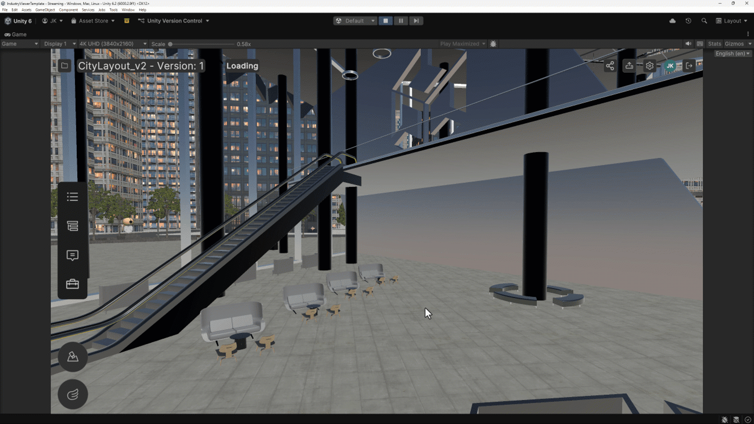 Measurements panel in the Unity Industry Viewer Template