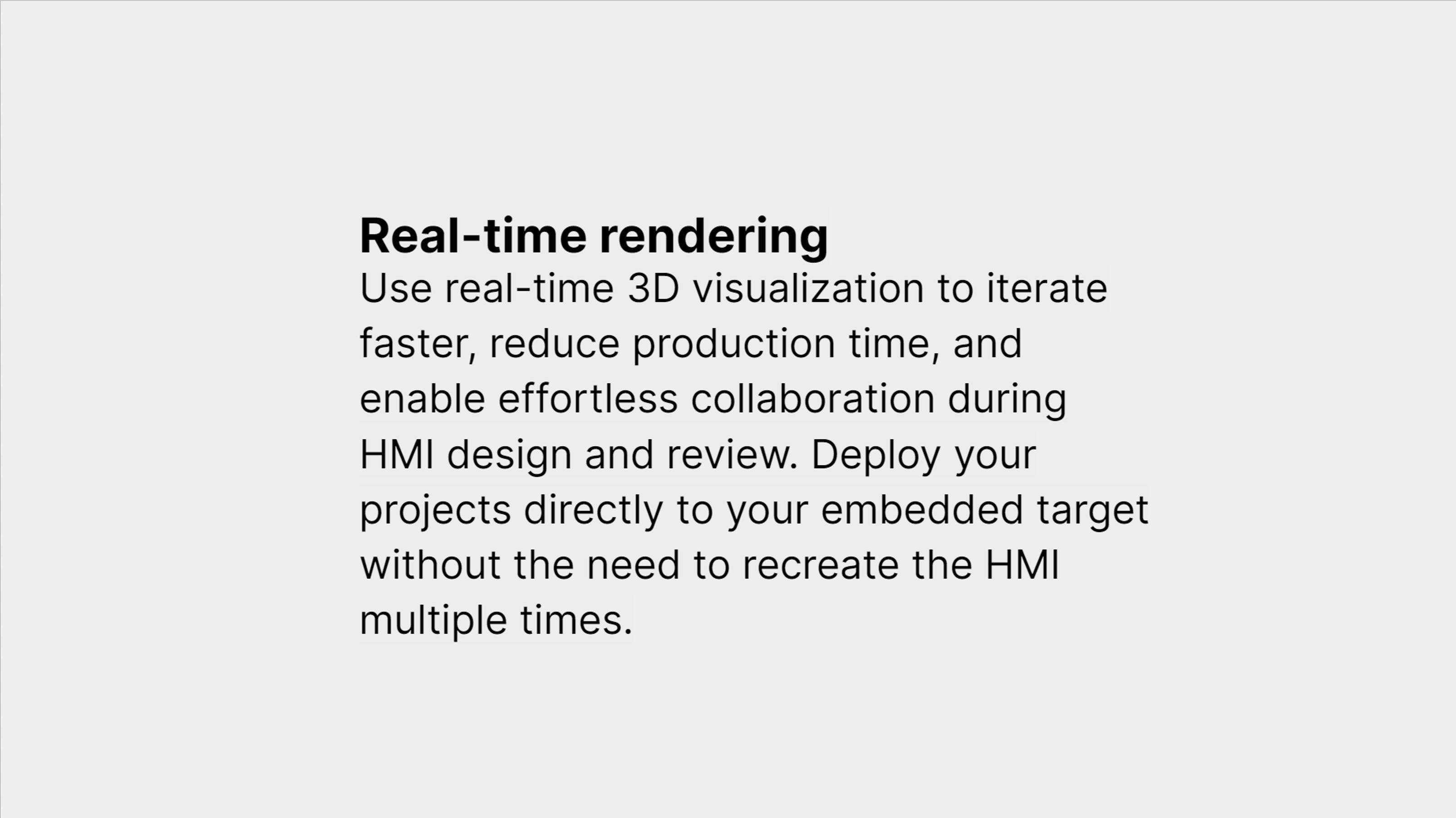 Unidad para el beneficio de HMI Renderizado en tiempo real