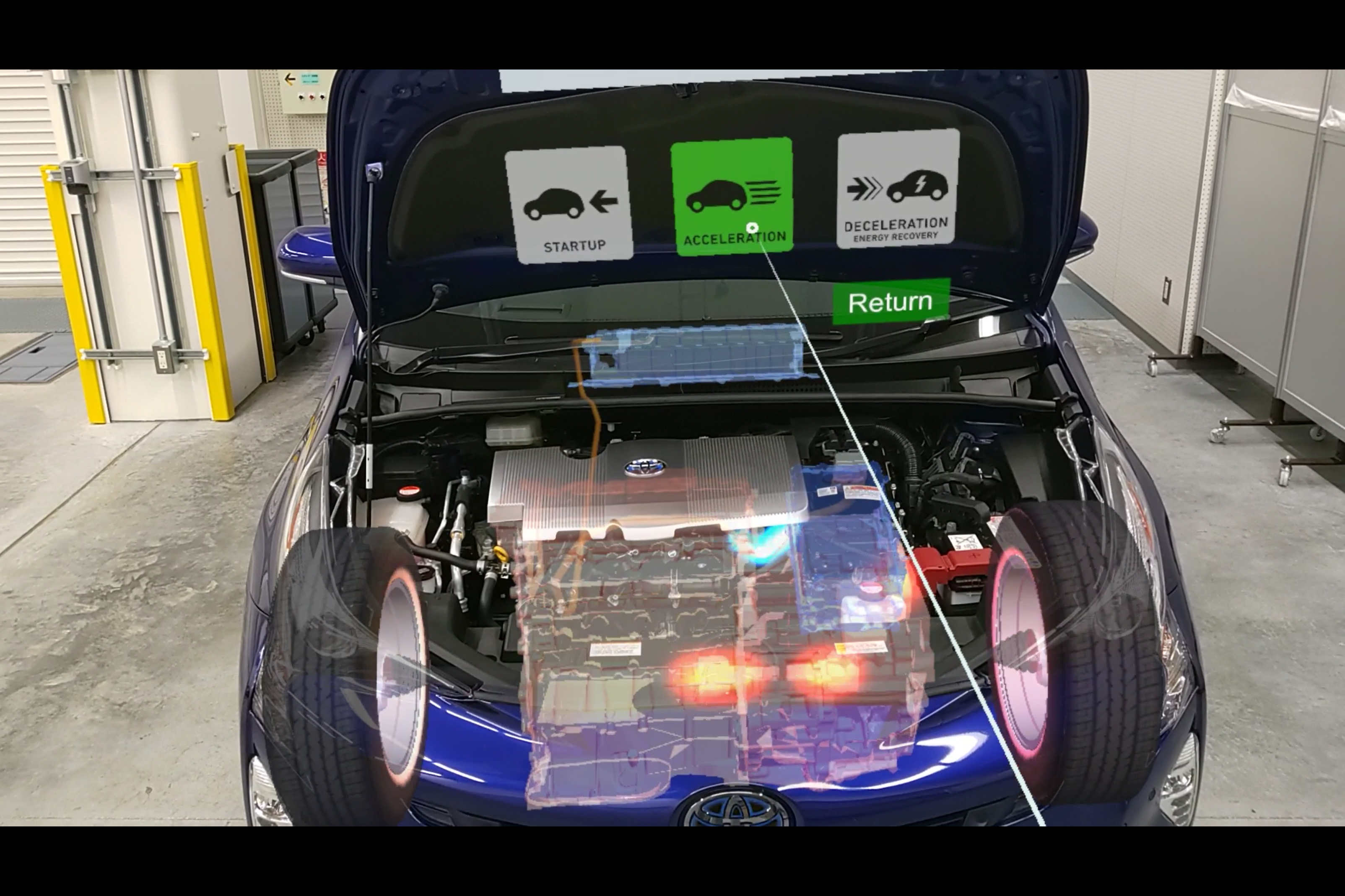 A VR overlay within Toyota's CFD inspection tool.