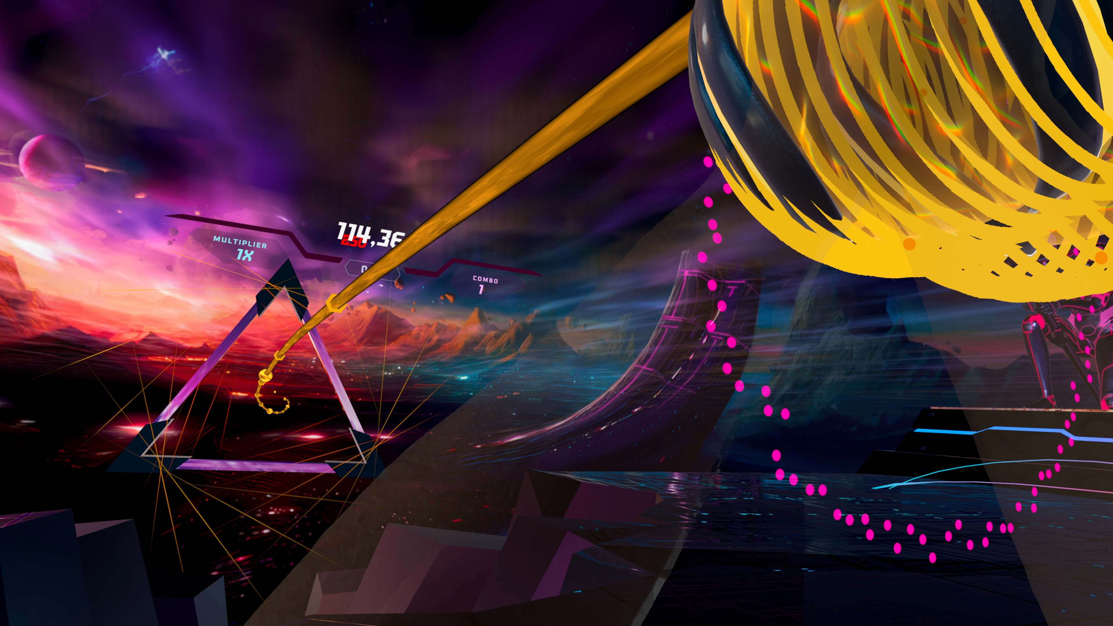 The gameplay elements in Synth Riders