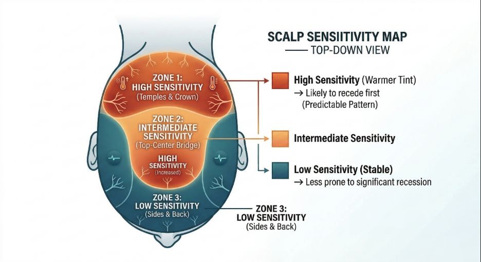 Scalp sensitivity map