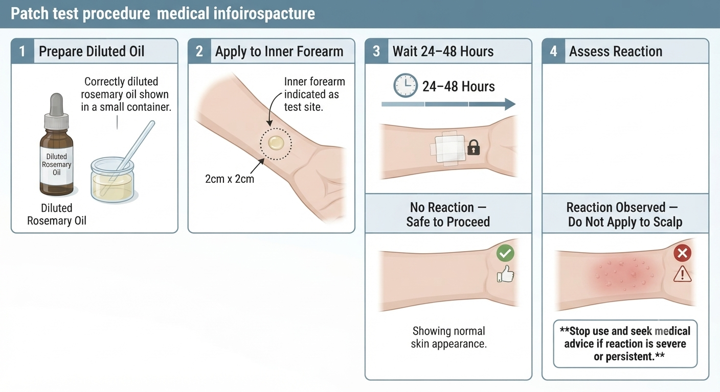 Step-by-step patch test procedure diagram