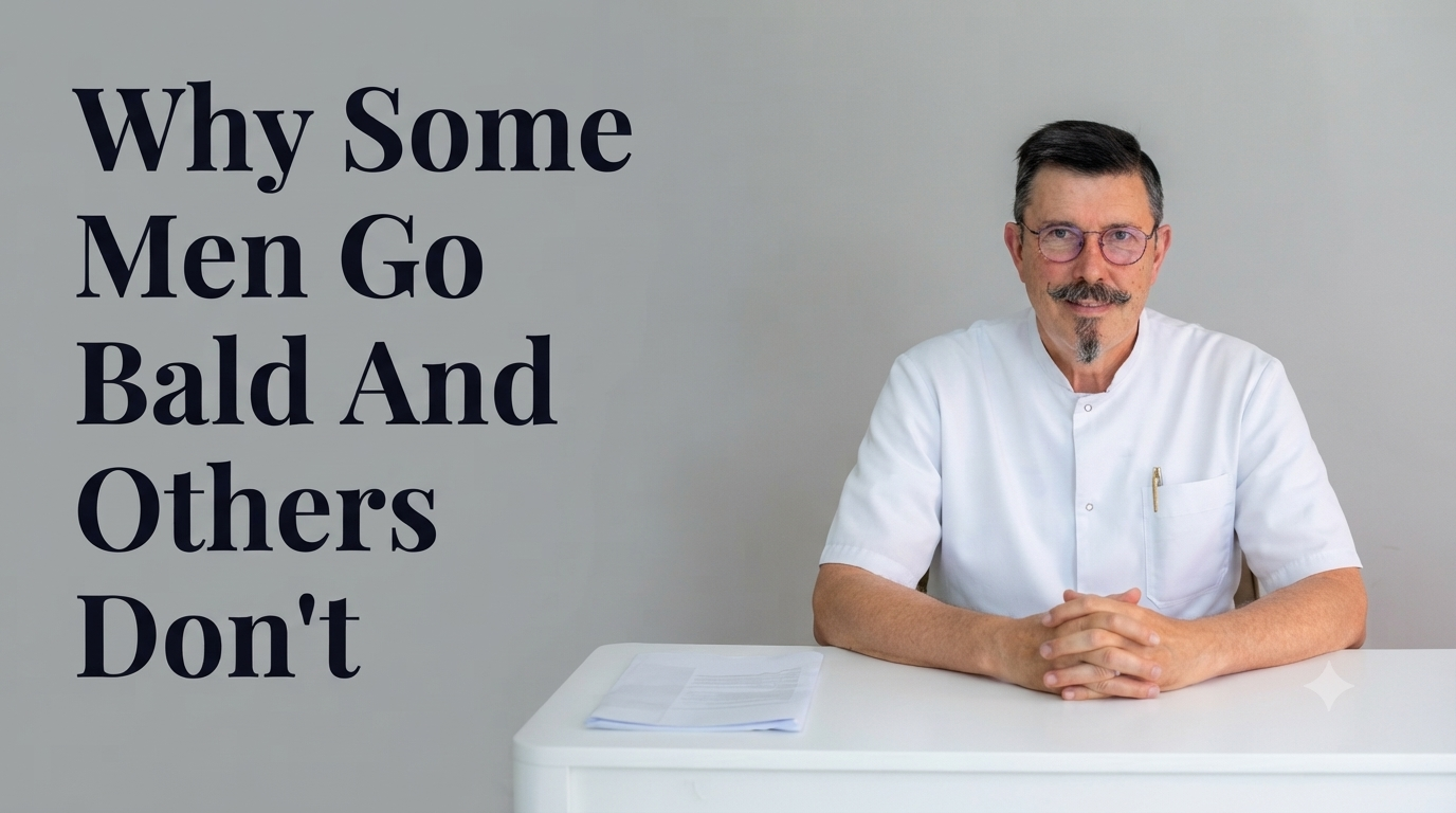Why some men go bald and others don't blog title on a clean background