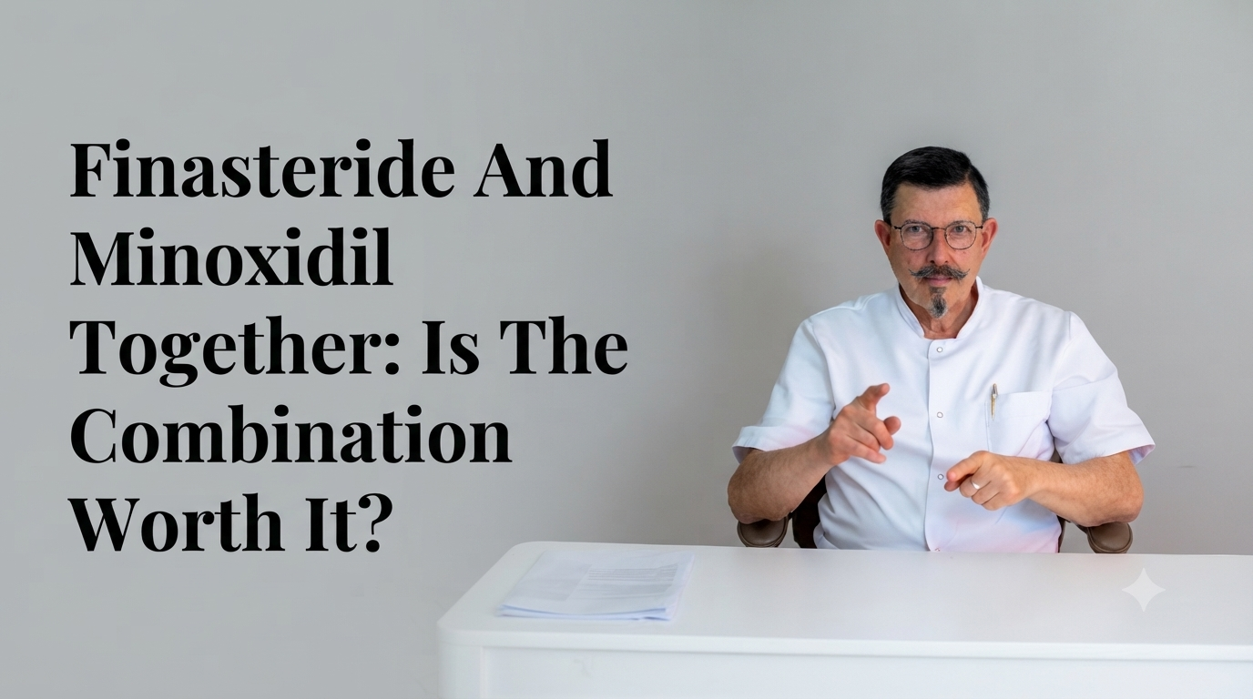 Finasteride and minoxidil together is the combination worth it blog title on a clean background