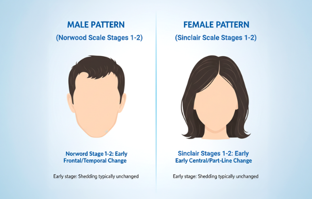 Male vs female pattern