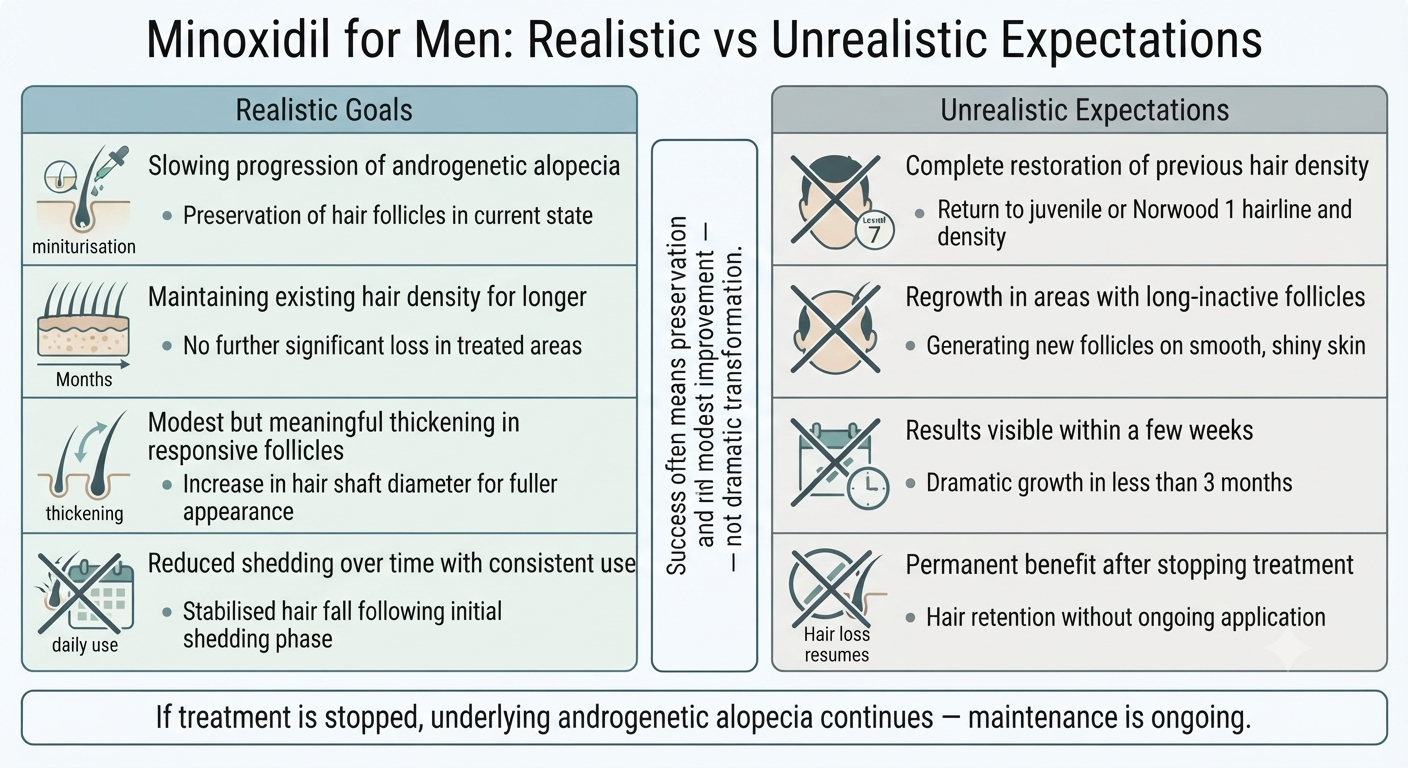 Summary diagram of realistic vs unrealistic treatment expectations