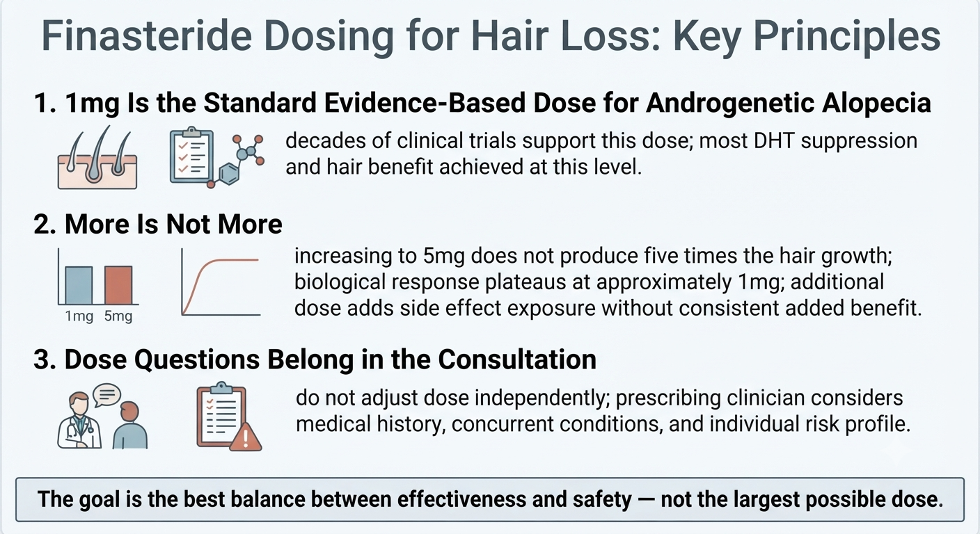 Summary diagram reinforcing the principle that optimal dose is not the highest dose
