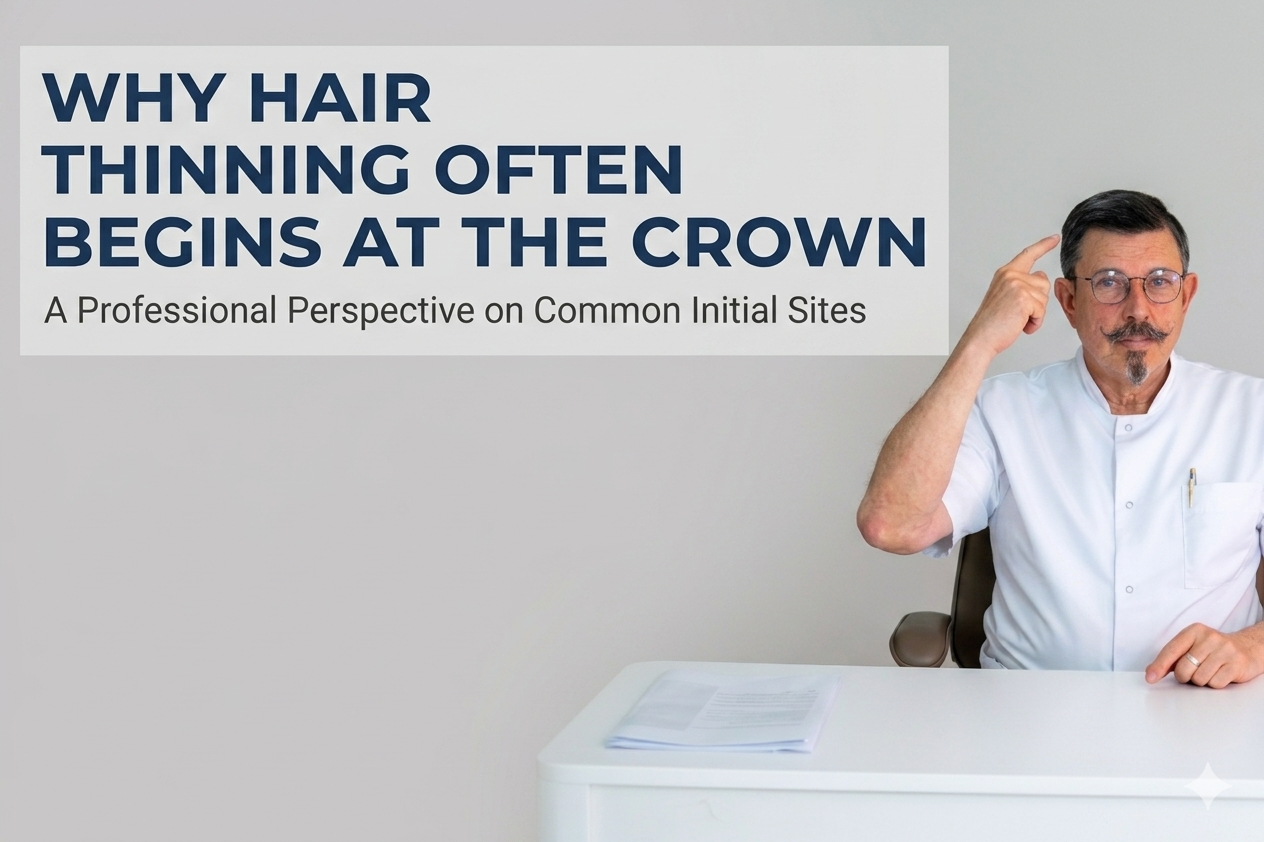 Why hair thinning starts at the crown with follicle miniaturisation
