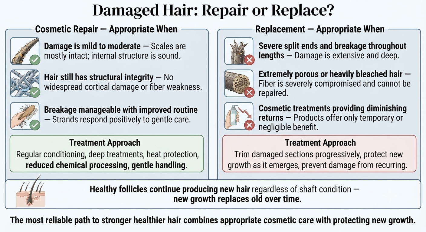 Summary decision framework — when to repair vs when to replace