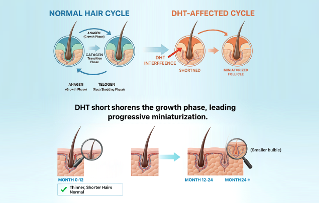 Normal vs affected cycle