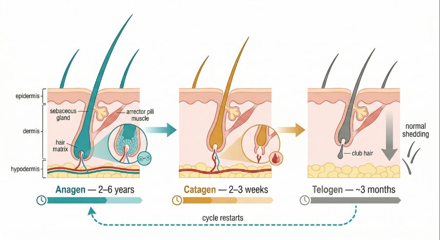 Hair Growth Cycle Illustration