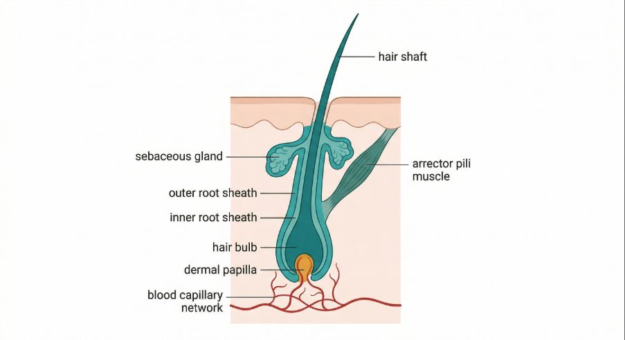 Hair Follicle Illustration