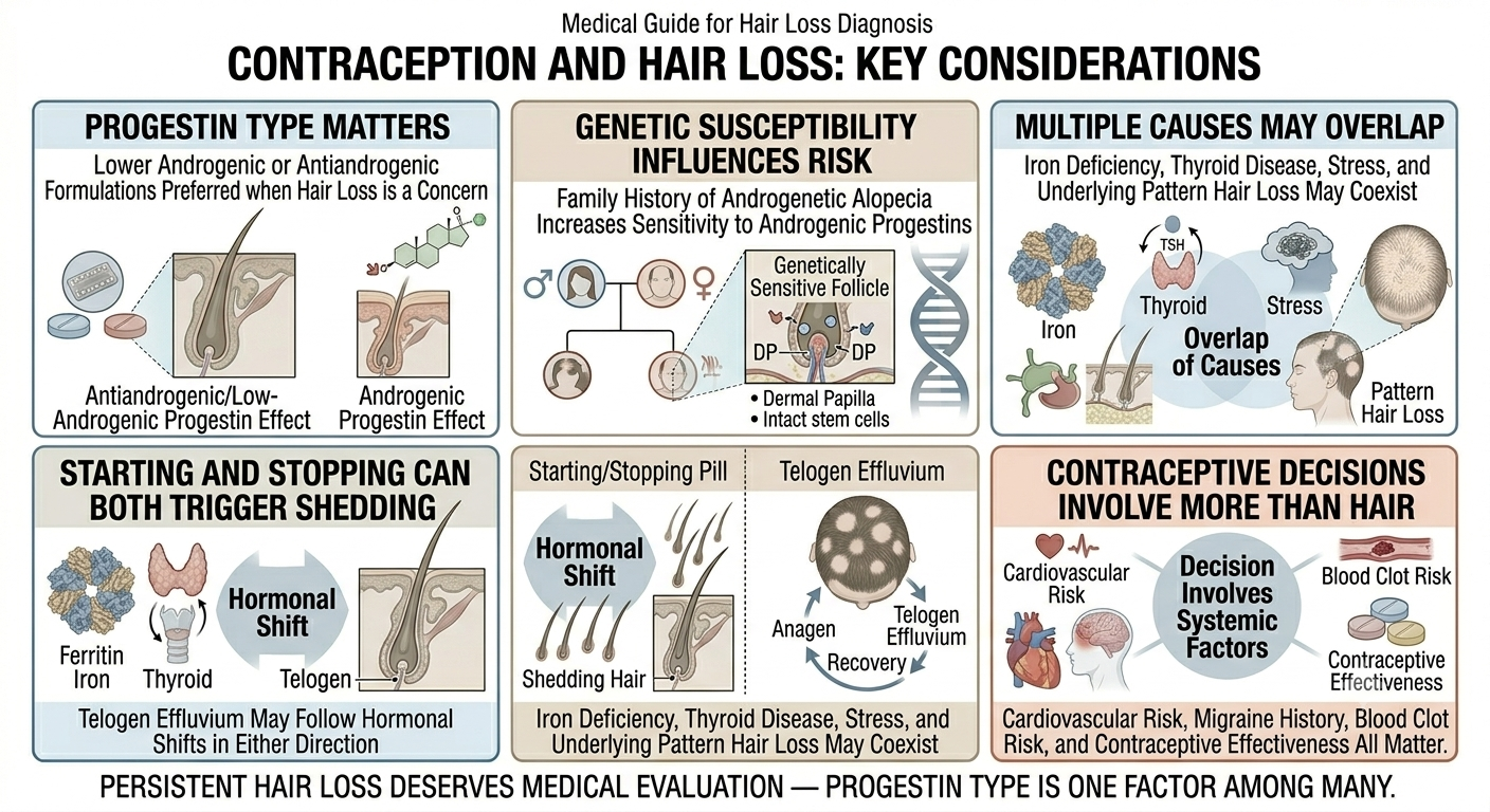Summary decision framework for women with hair concerns considering contraceptive choices