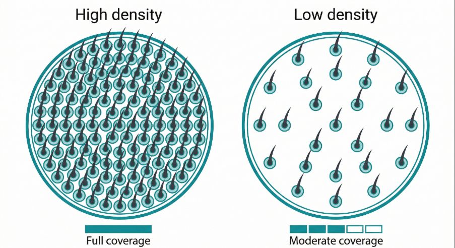 High density versus low density