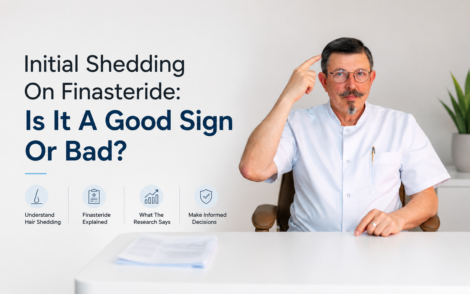 Initial shedding on finasteride is it a good sign or bad blog title on a clean background