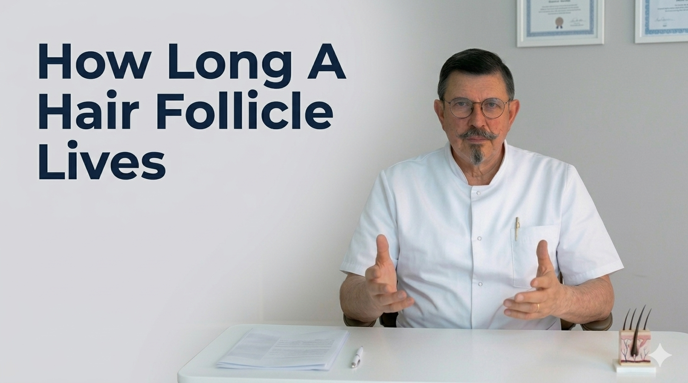 How long a hair follicle lives blog title on a clean background