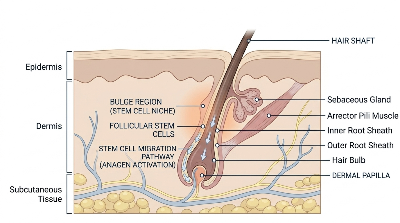 Stem cell and follicle renewal