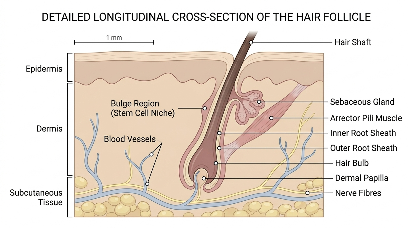 Anatomy of a hair follicle