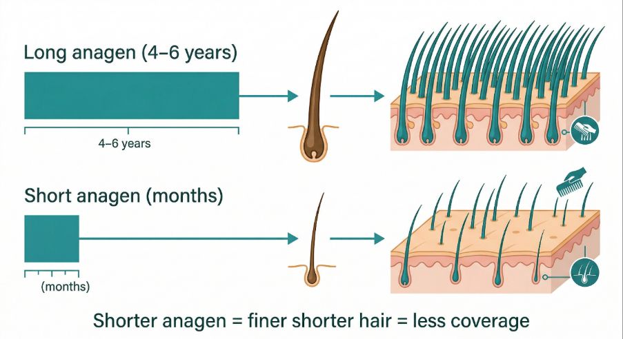 How the cycle affects hair density
