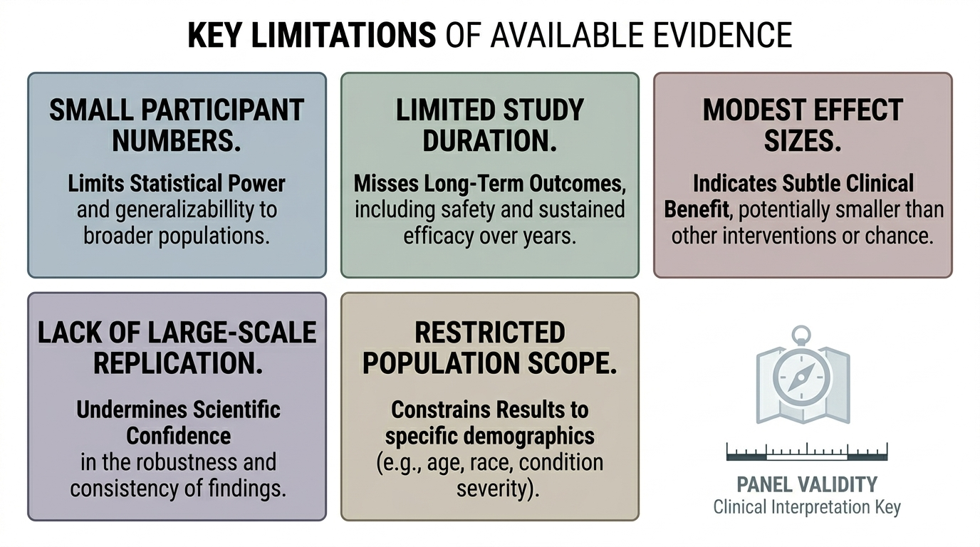Visual summary of study design limitations