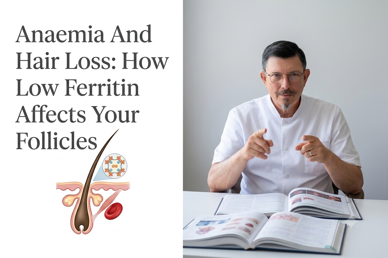 Anaemia and hair loss how low ferritin affects your follicles blog title on a clean background