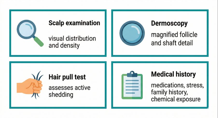 Methods of hair health examination