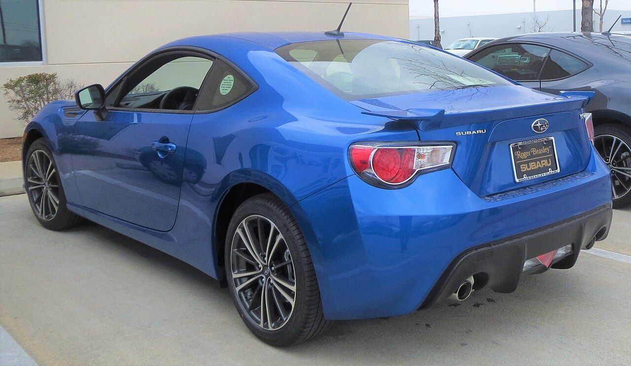 Rear view of a first-generation Subaru BRZ; illustration does not establish recall status