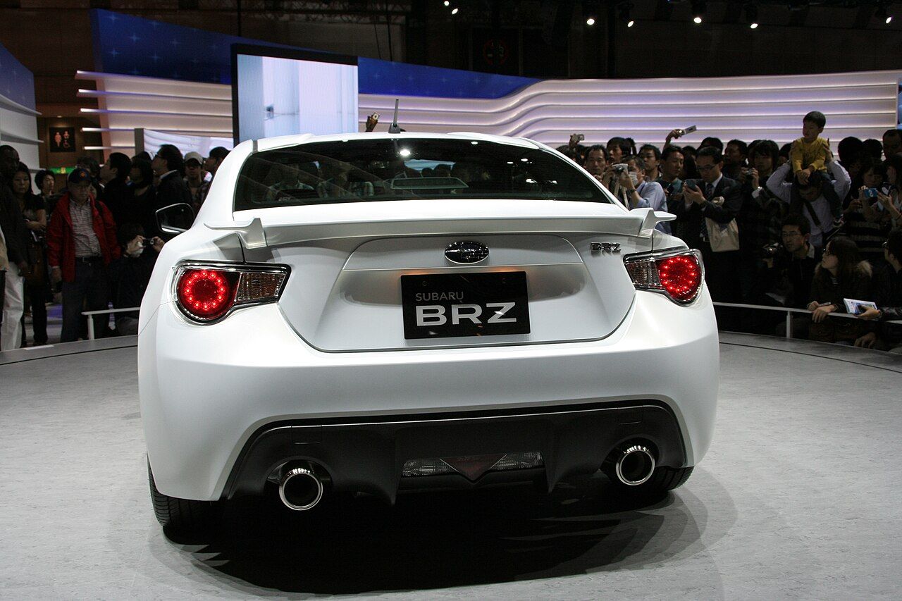Subaru BRZ displayed at the 2011 Tokyo Motor Show; illustrative vehicle