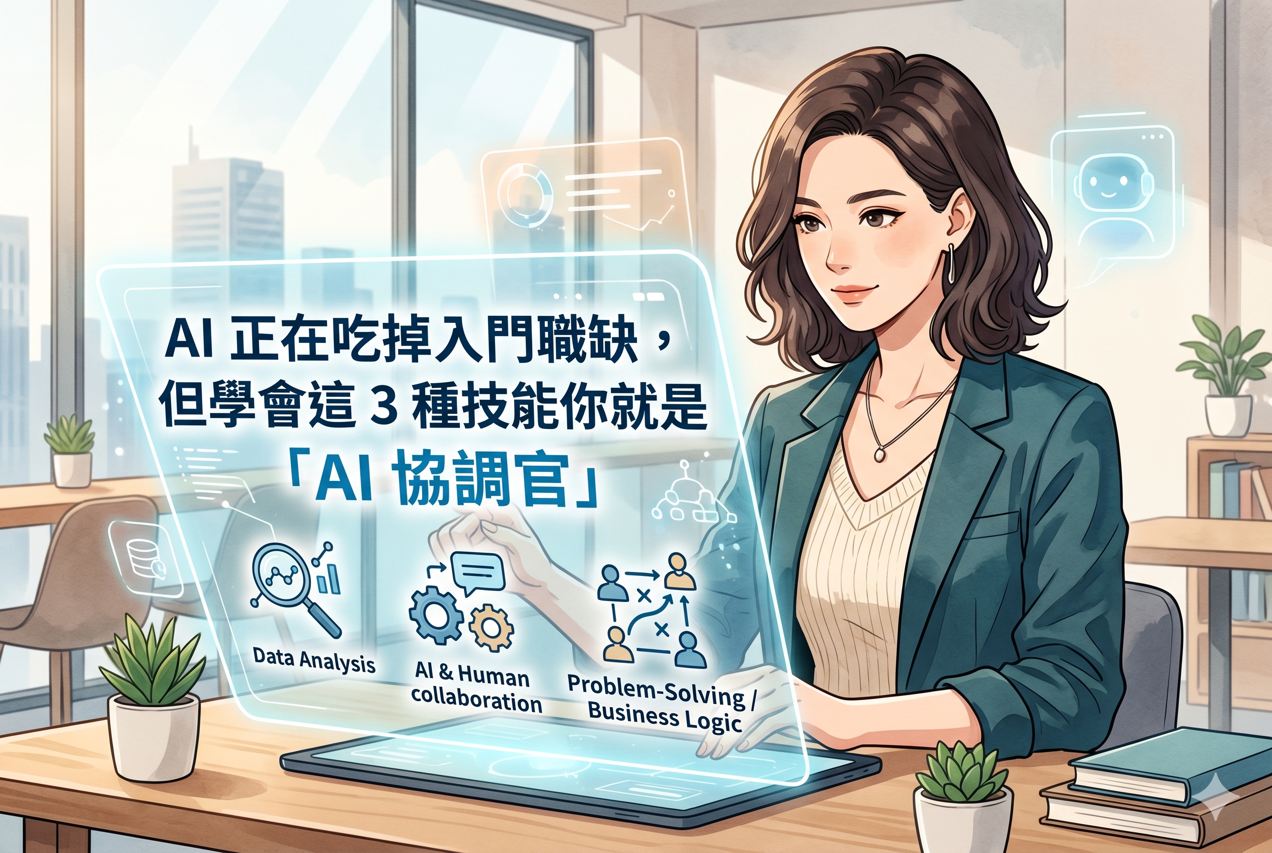 AI 正在吃掉入門職缺，但學會這 3 種技能你就是「AI 協調官」｜AI 取代工作、AI 協調官、台灣職場 AI、2026 職涯趨勢