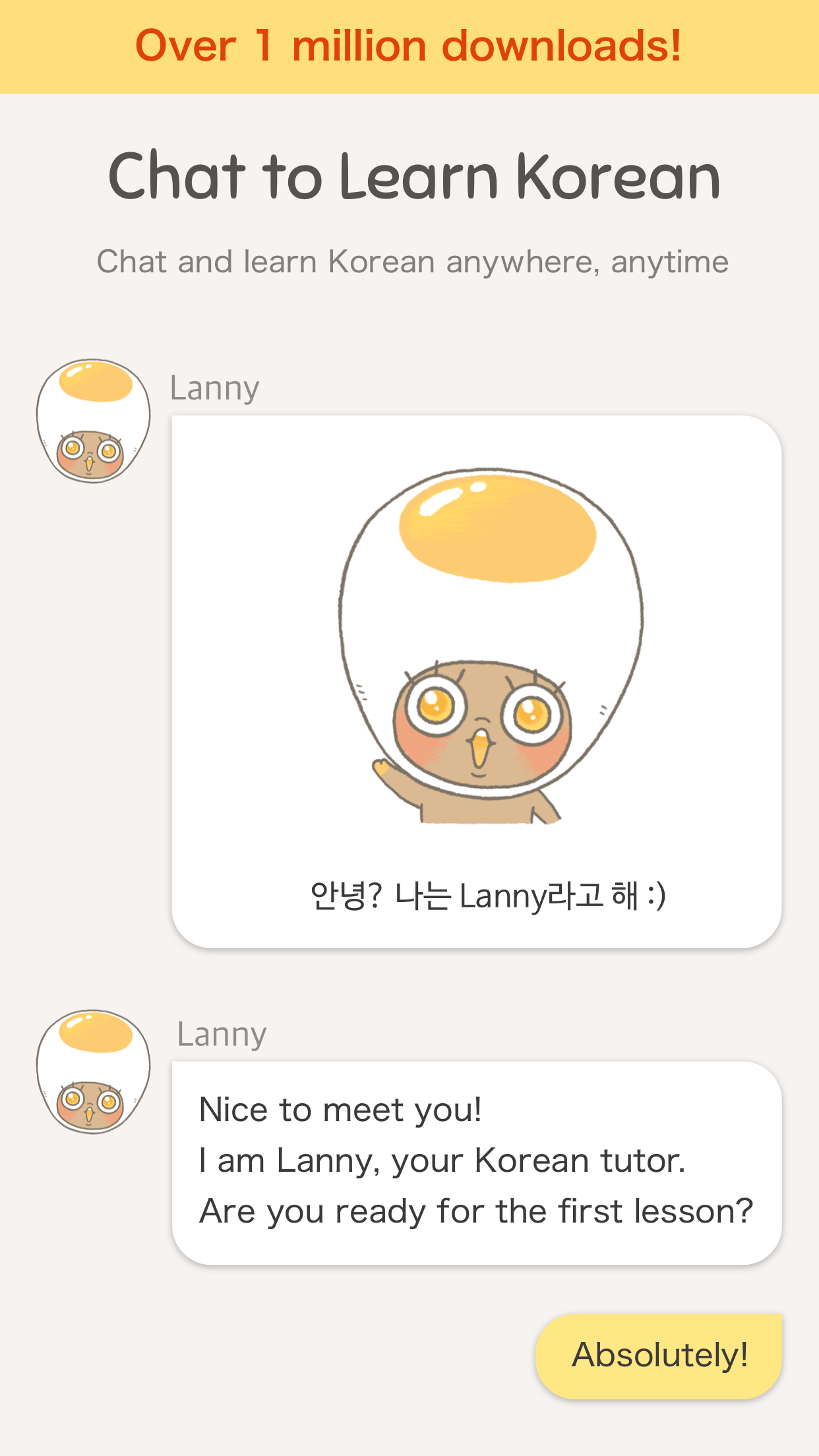 Eggbun: Learn Korean Fun — screenshot 1