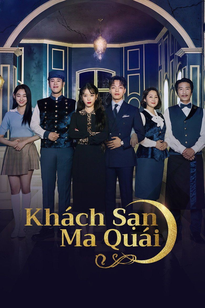Poster chính thức phim Khách Sạn Trăng (Hotel del Luna) với IU và dàn nhân viên khách sạn