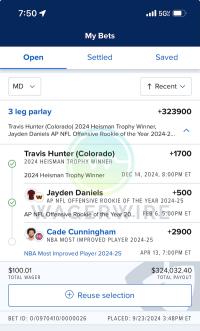 3-Leg Parlay (50% Available)