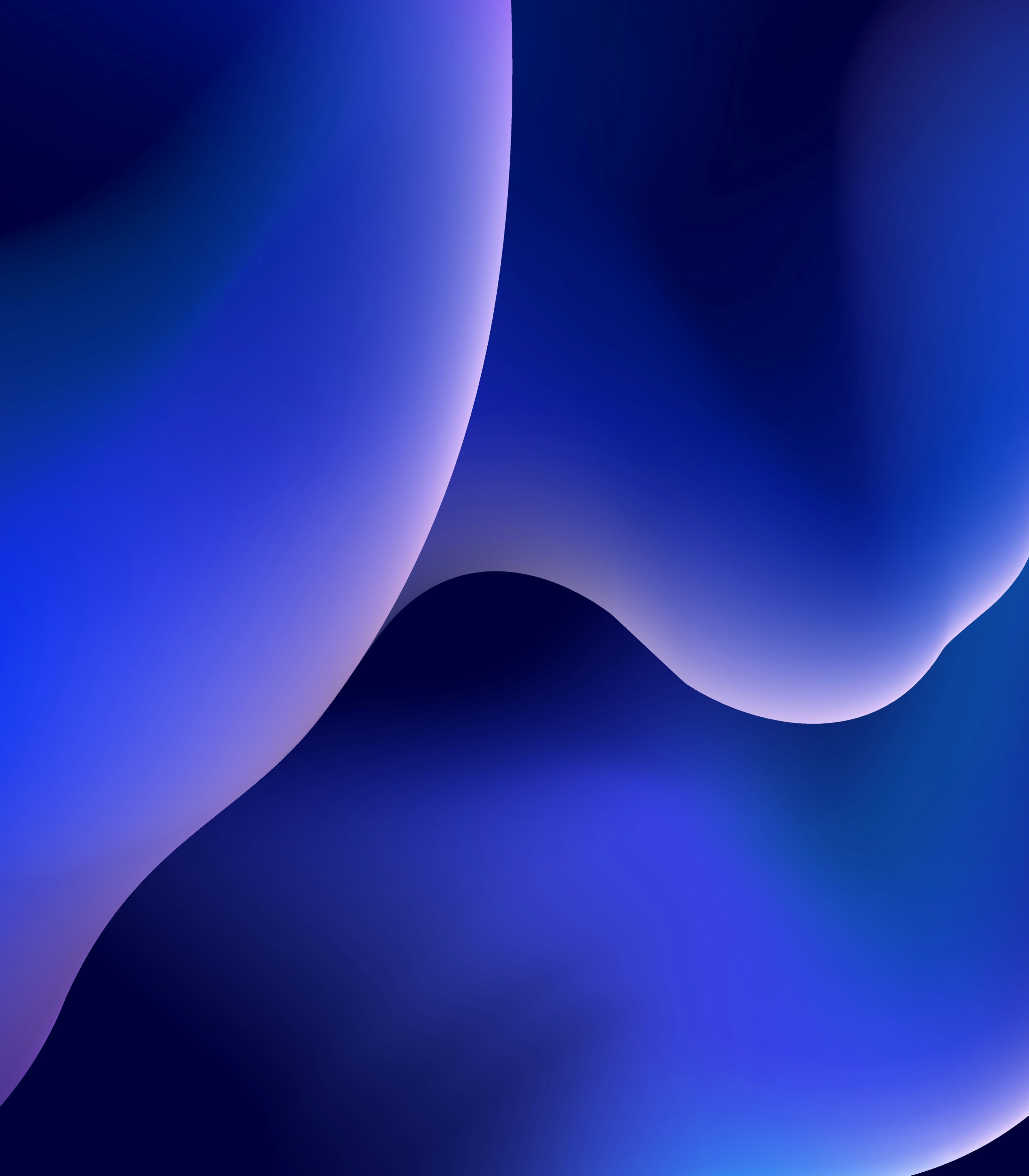 Abstract blue and purple flowing gradient shapes on dark background