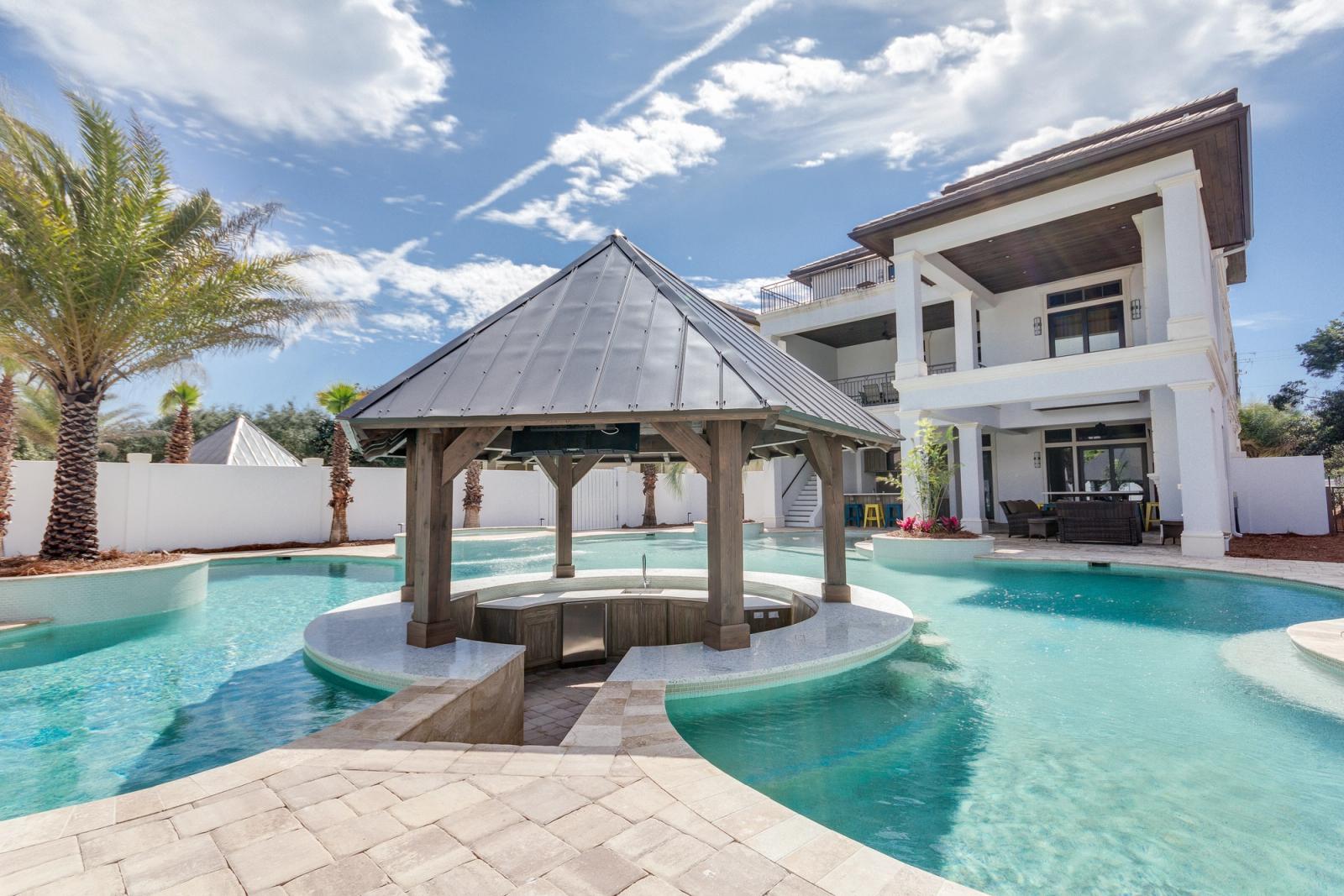 weatherproof cabinetry in pool bar florida