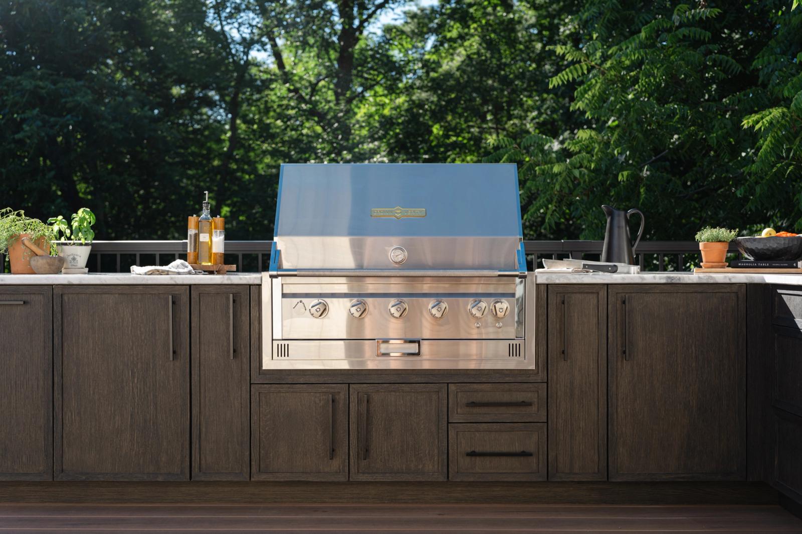 slim shaker door outdoor cabinets with crown verity grill cabinet