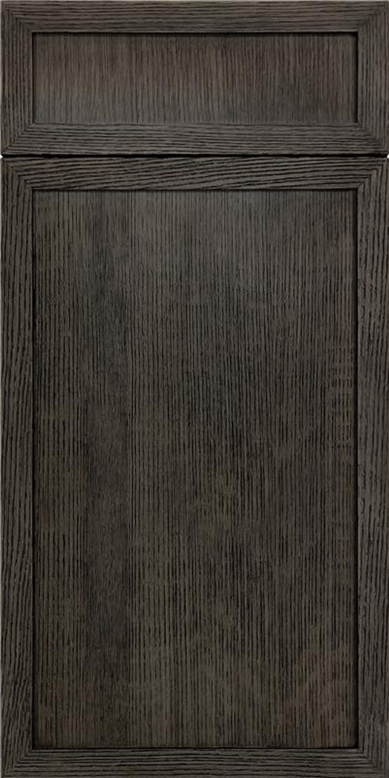 Eclipse door style in a charcoal woodgrain finish
