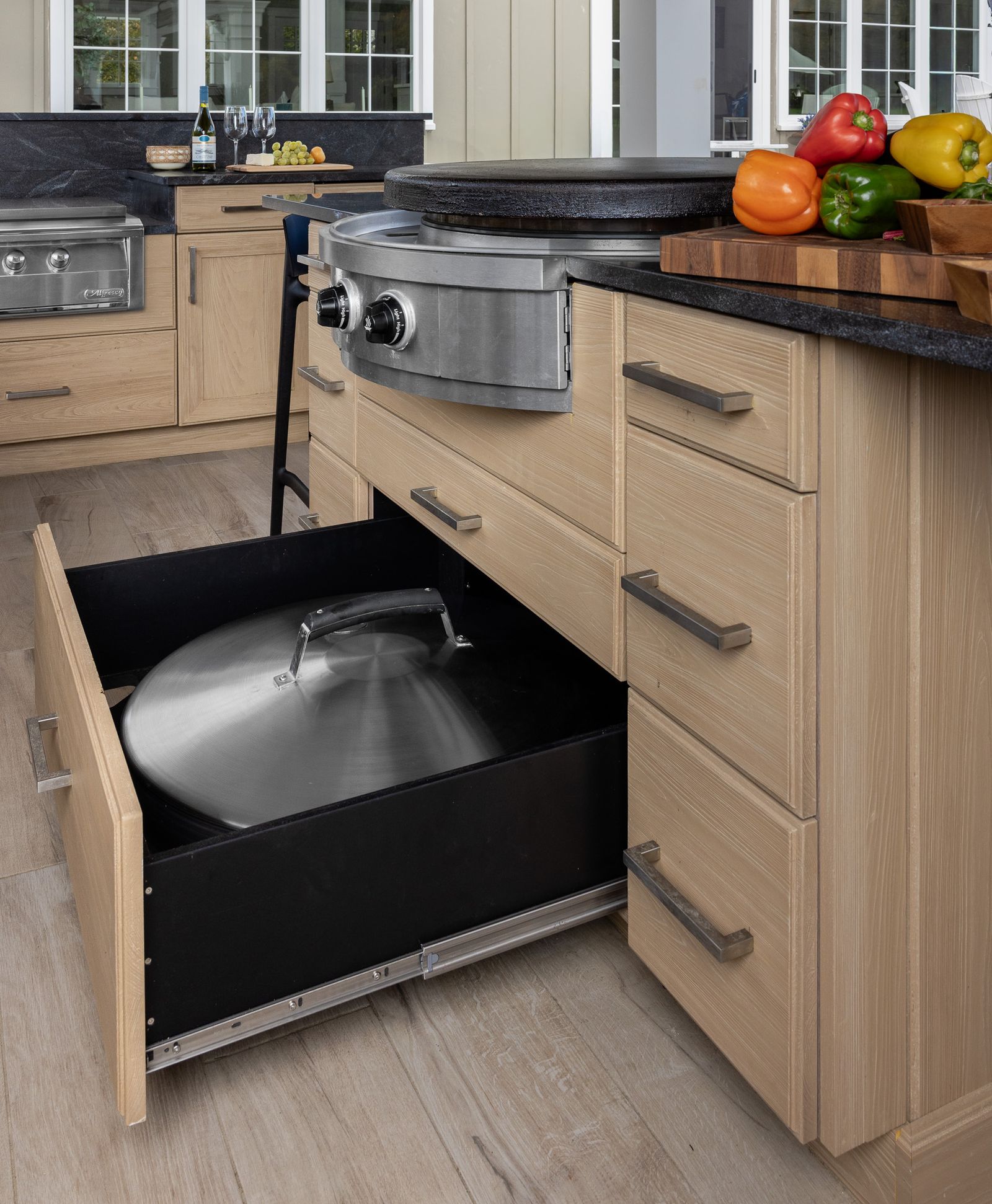 outdoor kitchen evo grill cabinet with storage