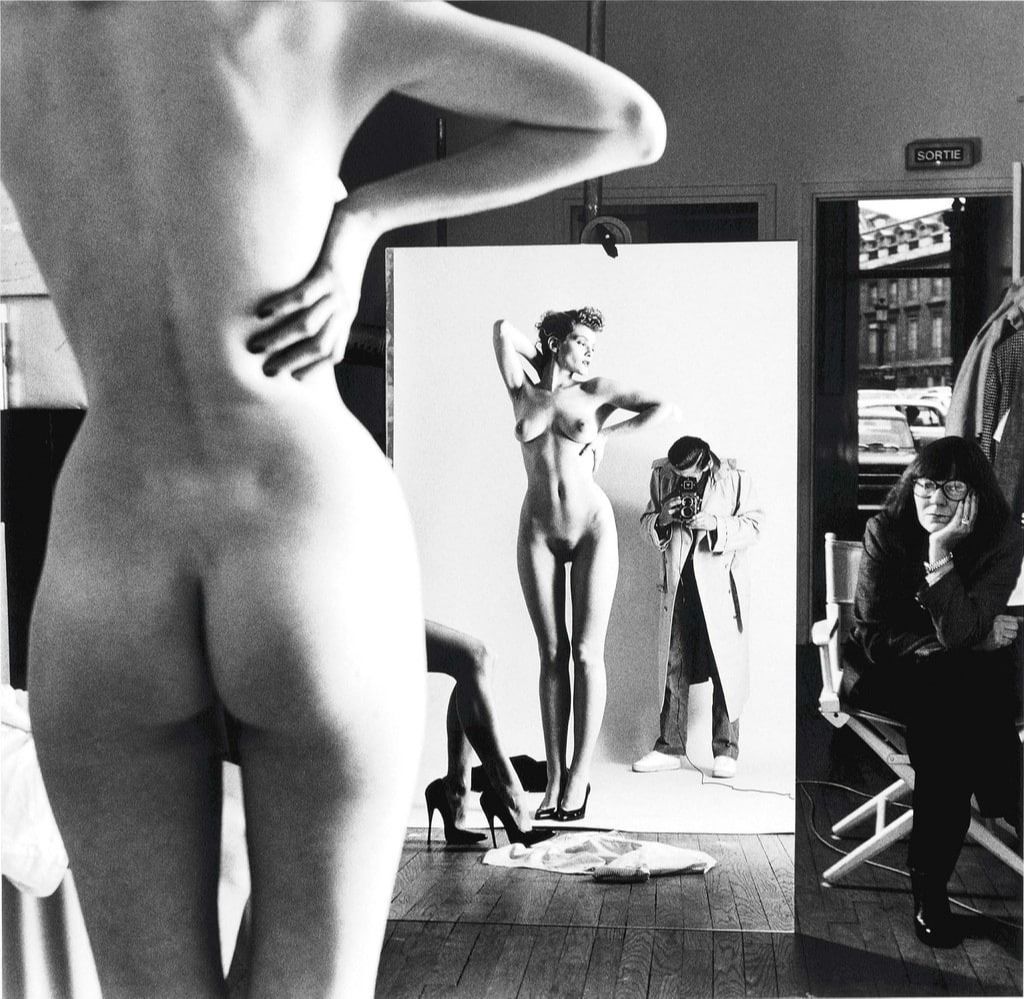 Self Portrait with Wife and Models - Helmut Newton