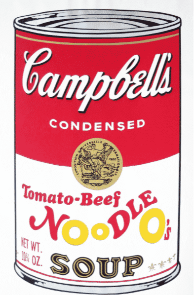 Campbell’s Tomato Beef Noodle O’s By Andy Warhol