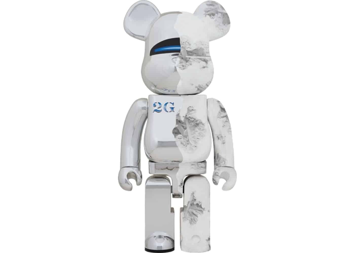 Bearbrick SORAYAMA X Daniel Arsham 1000% Silver